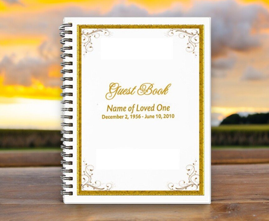 Affinity Spiral Wire Bind Memorial Funeral Guest Book - The Funeral Program Site