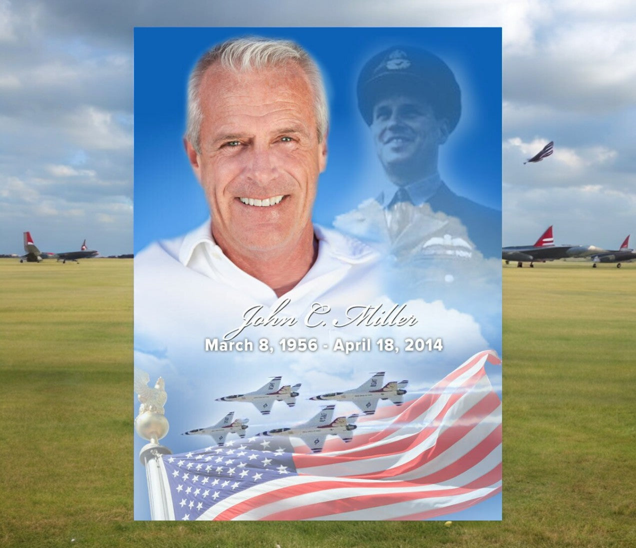 Air Force Funeral Poster Memorial Portrait