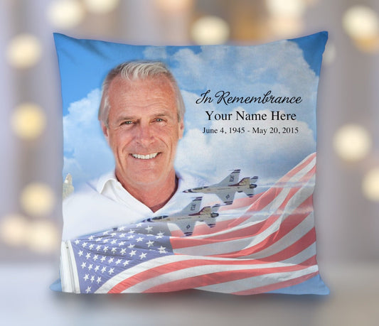 Air Force In Loving Memory Toss Pillow - The Funeral Program Site