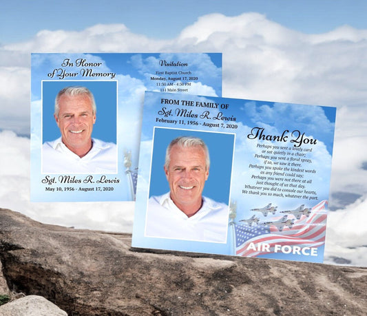 Air Force Social Media Funeral Announcement Template - Google Docs - The Funeral Program Site