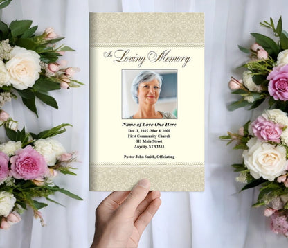 Alexa Funeral Program Template