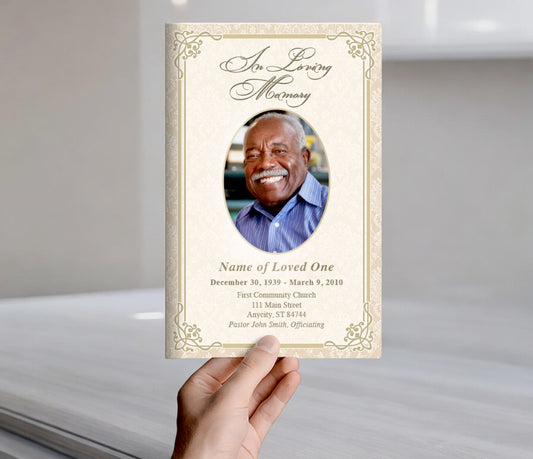 Alexandria Funeral Program Template