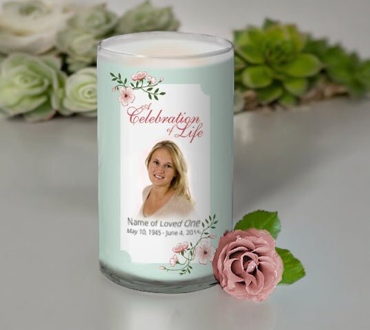 Allison Personalized Glass Memorial Candle - The Funeral Program Site