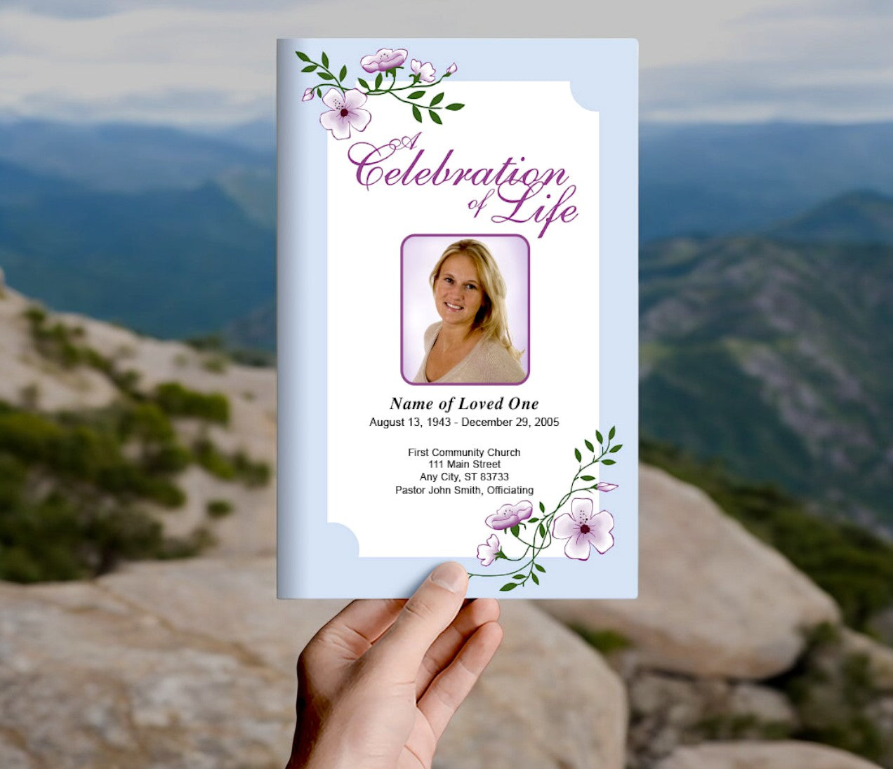 Allison Funeral Program Template