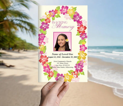 Aloha Funeral Program Template - The Funeral Program Site