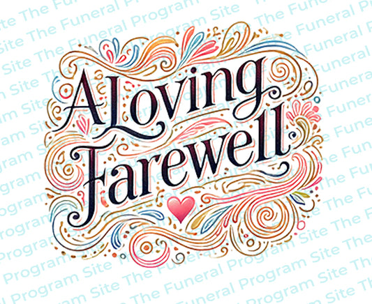 A Loving Farewell Funeral Program Title