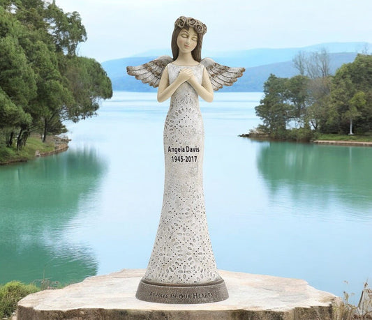 Always In Our Hearts In Loving Memory Angel Figurine - The Funeral Program Site