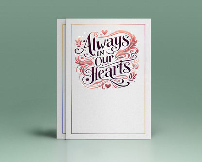 Always In Our Hearts Funeral Program Title