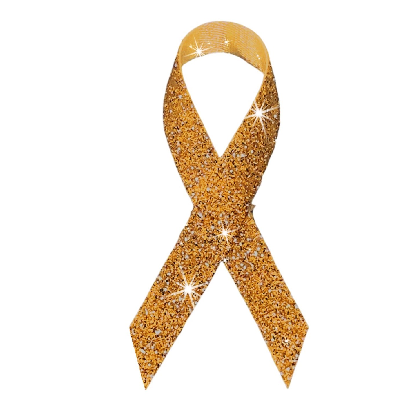 Amber Cancer Ribbon, Awareness Ribbons (No Personalization) - Pack of 10 - The Funeral Program Site