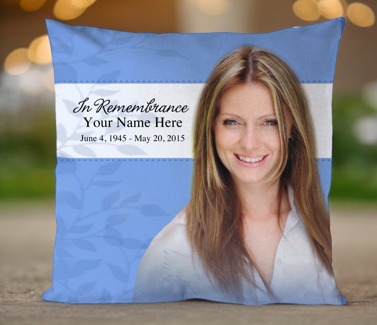 Ambience In Loving Memory Memorial Pillow - The Funeral Program Site