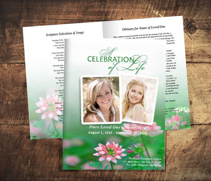 Ambrosia Funeral Booklet Template - The Funeral Program Site