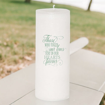 Ambrosia Personalized Wax Pillar Memorial Candle - The Funeral Program Site