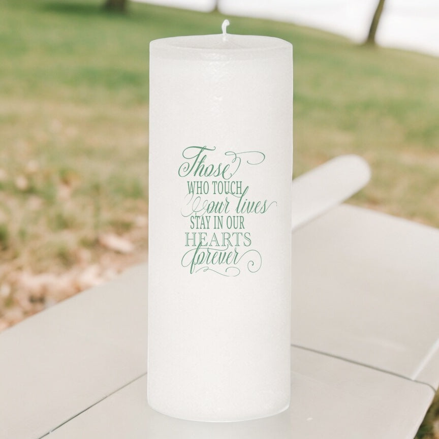 Ambrosia Personalized Wax Pillar Memorial Candle