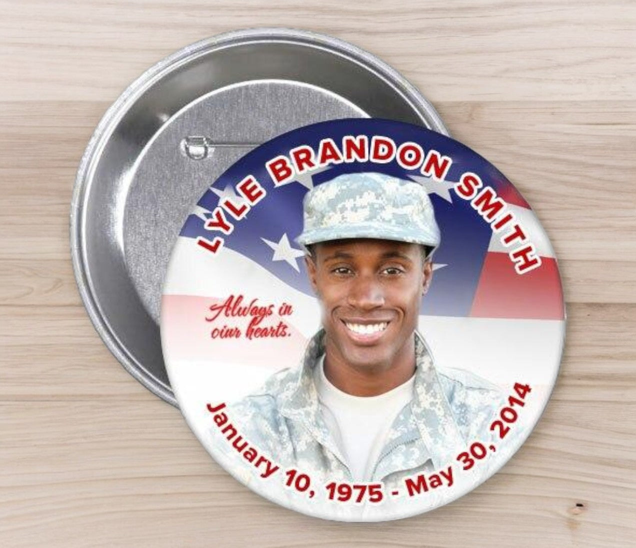 America Memorial Button Pin (Pack of 10) - The Funeral Program Site