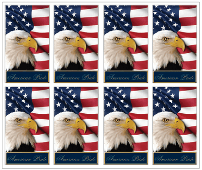 American Pride Funeral Prayer Card Paper (Pack of 24) - The Funeral Program Site