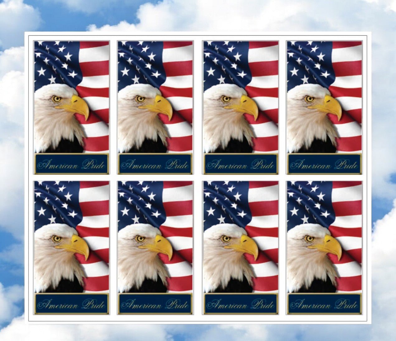 American Pride Funeral Prayer Card Paper (Pack of 24) - The Funeral Program Site