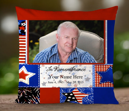 Americana In Loving Memory Memorial Pillow