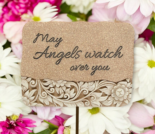 Angels Watch Resin Garden Stake