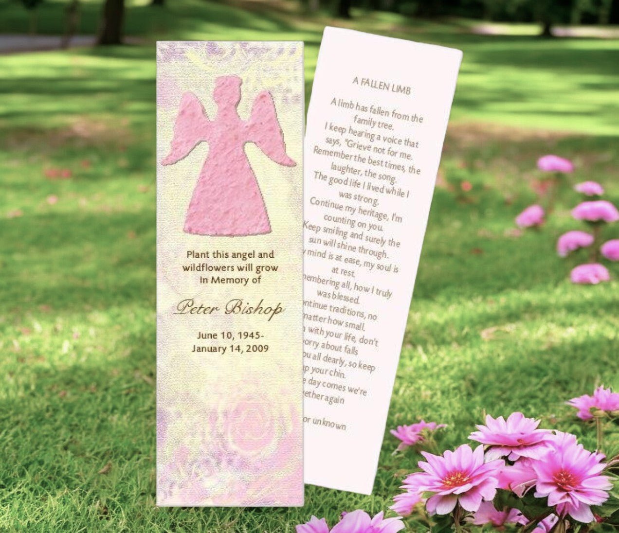 Angel Plantable Memorial Bookmark (Pack of 12) - The Funeral Program Site