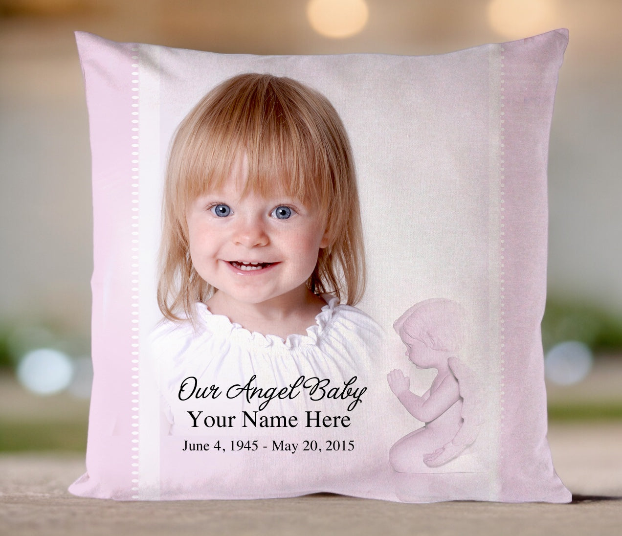 Angela In Loving Memory Memorial Pillow