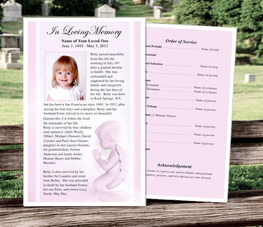 Angela Funeral Flyer Template - The Funeral Program Site