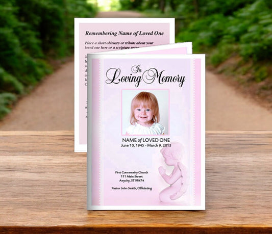 Angela Small Memorial Card Template