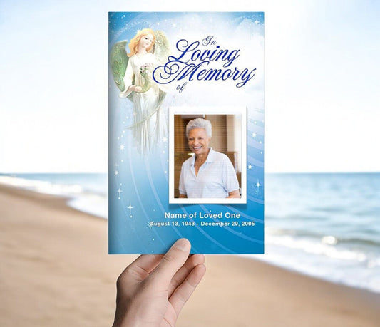 Angelic Funeral Program Template - The Funeral Program Site