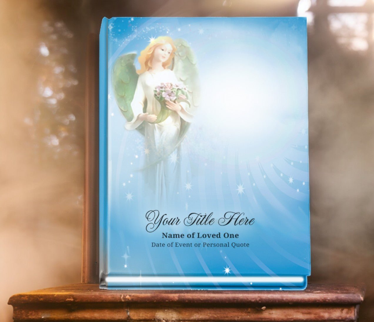 Angelic Perfect Bind Memorial Funeral Guest Book - The Funeral Program Site