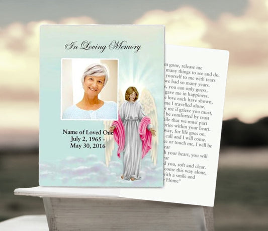 Angelina Small Memorial Card Template