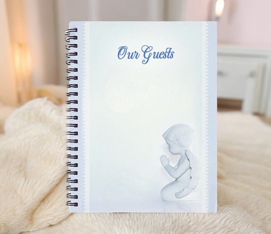 Angelo Spiral Wire Bind Memorial Funeral Guest Book - The Funeral Program Site