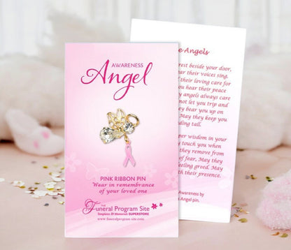 Breast Cancer Awareness Angel Pin