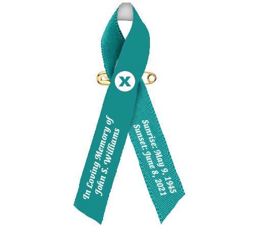 Anxiety Disorder Awareness Ribbon (Teal) - Pack of 10