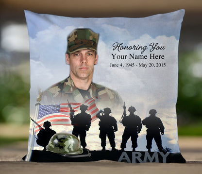 Army In Loving Memory Memorial Pillow