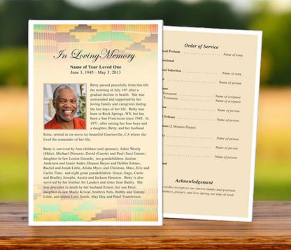 Ashanti Funeral Flyer Template - The Funeral Program Site