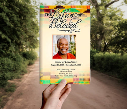 Ashanti Funeral Program Template