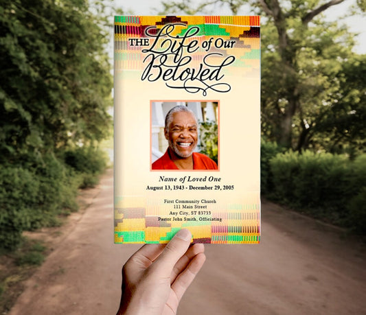 Ashanti Funeral Program Template