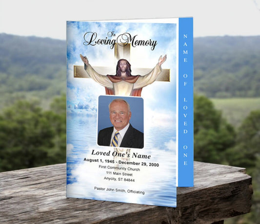 Assurance 4-Sided Graduated Funeral Program Template