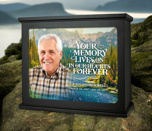 At The Lake Photo Light Box Memorial - The Funeral Program Site