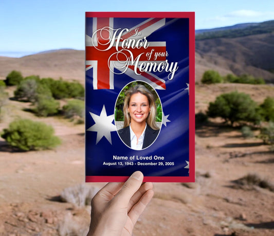 Australia Funeral Program Template