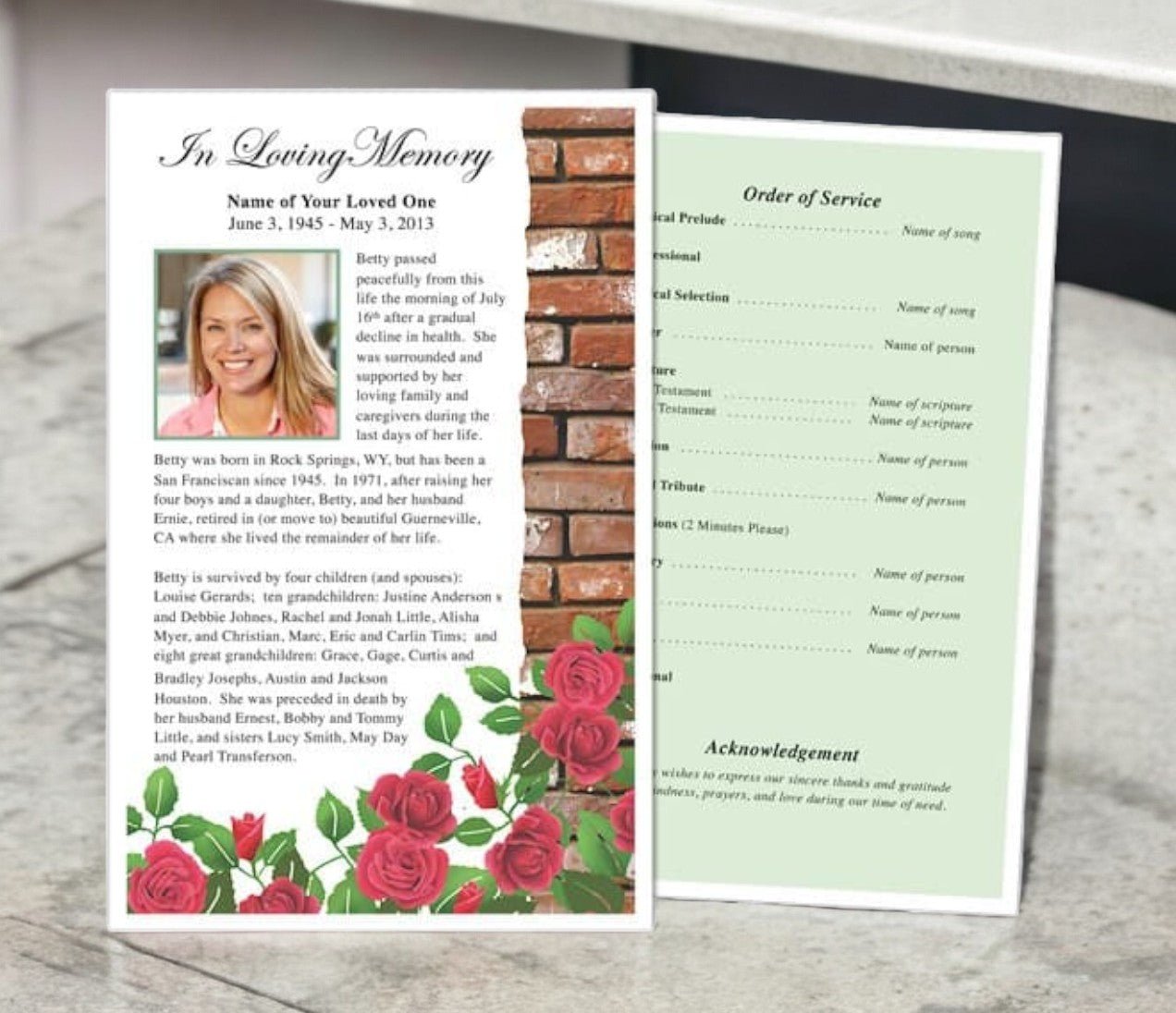 Austere Funeral Flyer Template - The Funeral Program Site