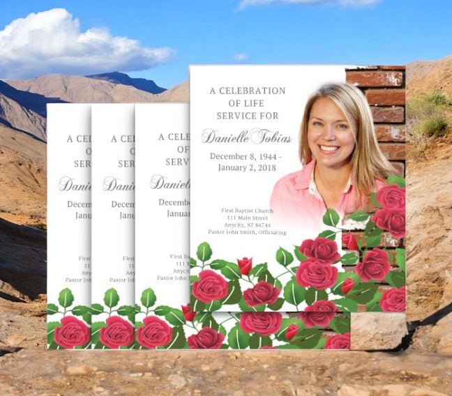 Austere Memorial Cards Done For You Design & Print (Pack of 50) - The Funeral Program Site