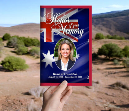 Australia Funeral Program Template - The Funeral Program Site