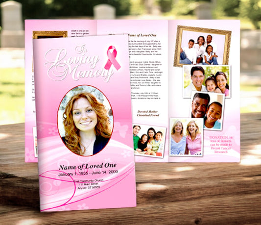 Awareness Trifold Funeral Brochure Template