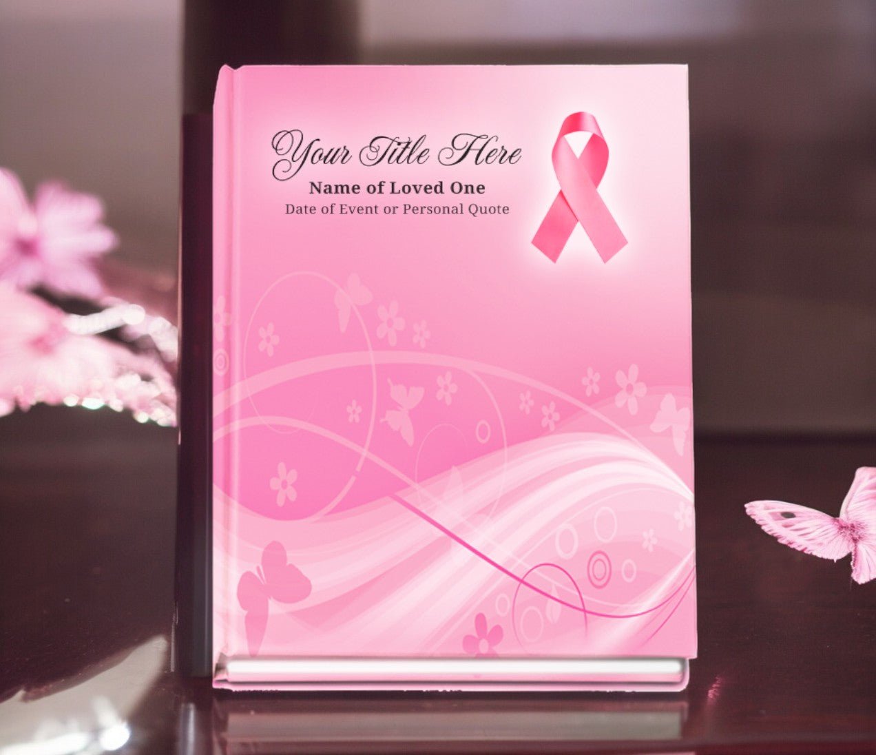 Awareness Perfect Bind Memorial Funeral Guest Book - The Funeral Program Site