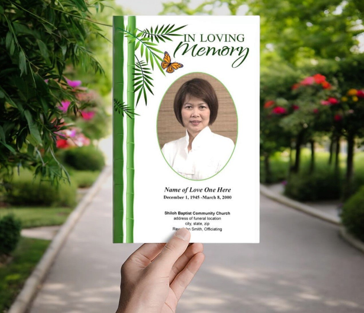 Bamboo Funeral Program Template - The Funeral Program Site