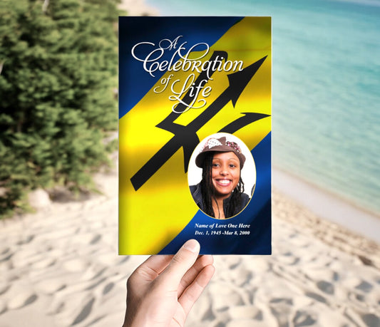 Barbados Funeral Program Template