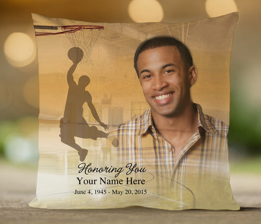 Basketball In Loving Memory Memorial Pillow