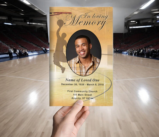 Basketball Funeral Program Template - The Funeral Program Site