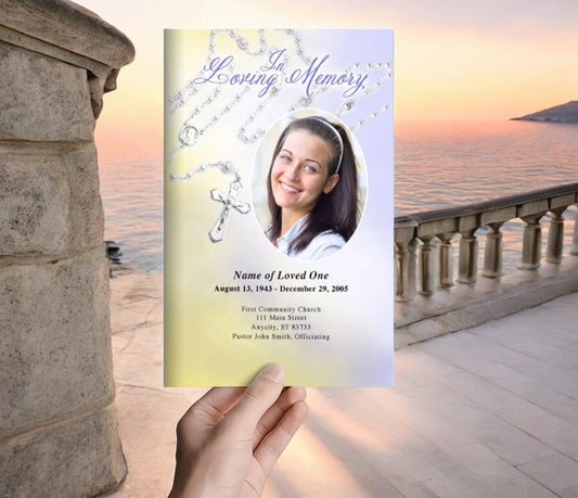 Beads Funeral Program Template - The Funeral Program Site