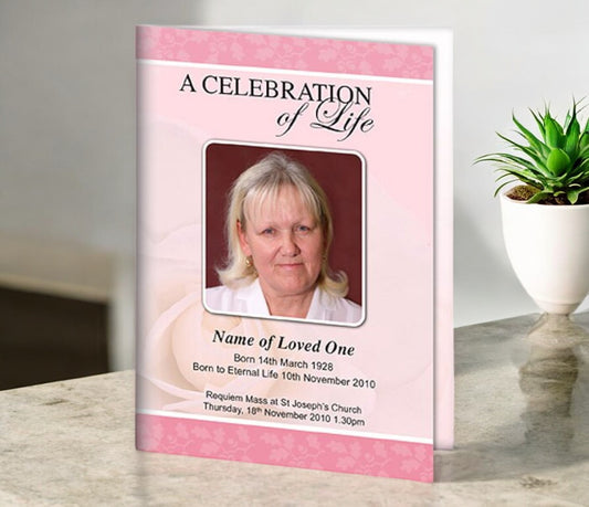 Bella A4 Funeral Order of Service Template